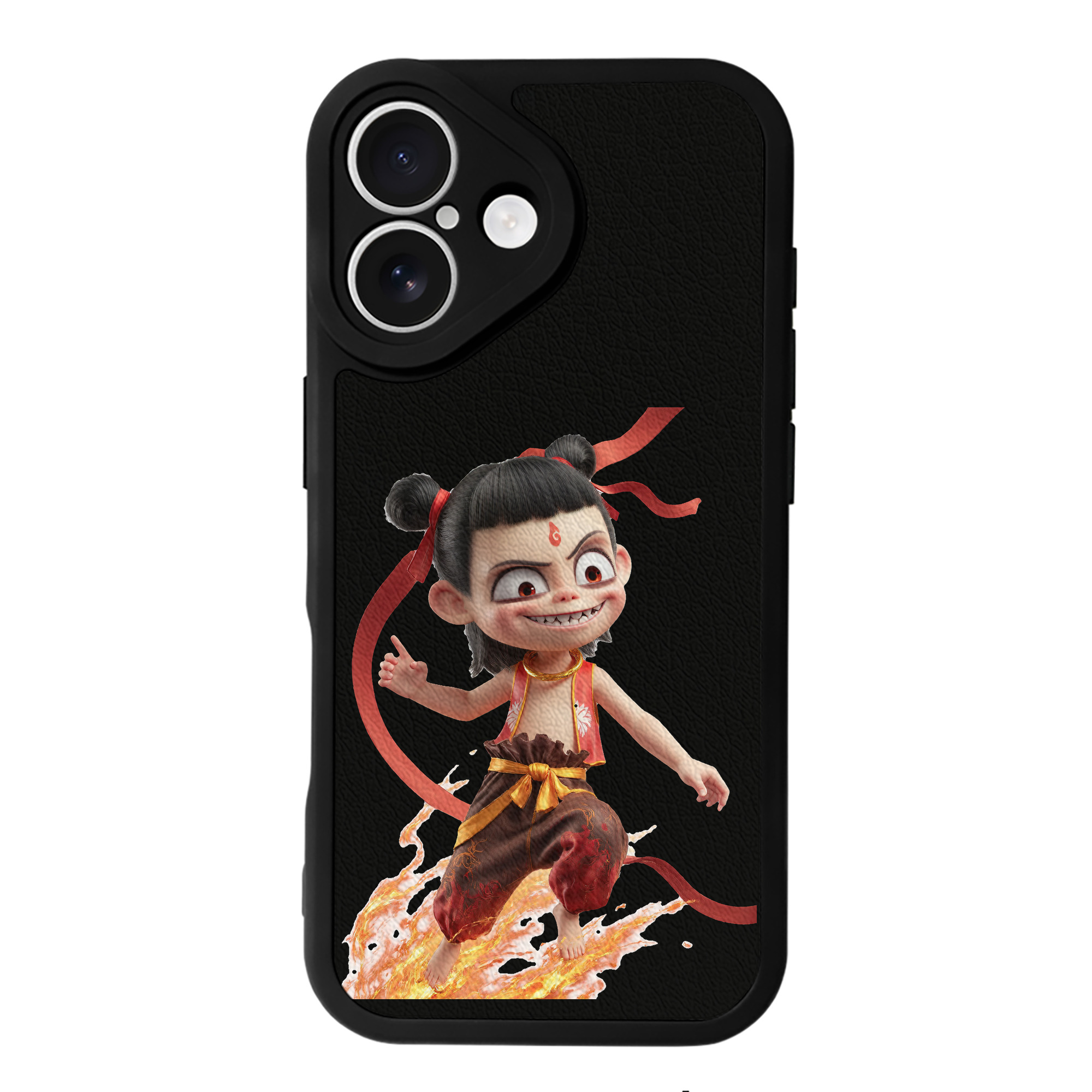 （画像用） Ne Zha 2 ナタ 魔童の大暴れ 【iPhone 16シリーズ対応】シリコンスマホケース（レザー調） 材質：シリコン